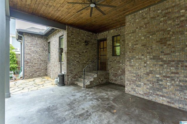 view of patio / terrace with ceiling fan