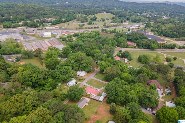 aerial view featuring a forest view