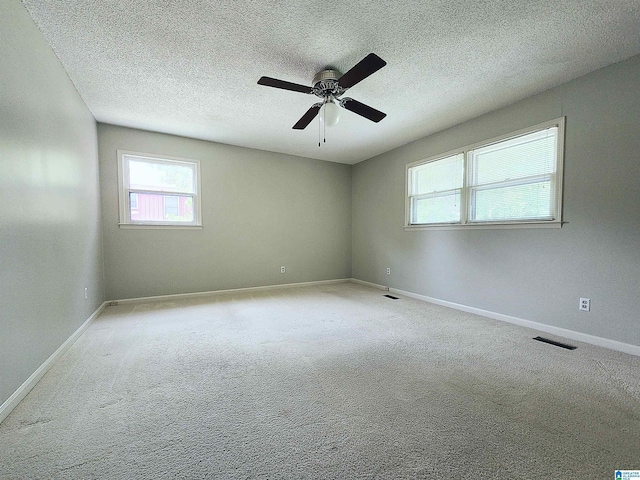 574 Turtle Creek Dr, Hoover, AL 35226 - carpeted spare room with ceiling fan, baseboards, and a textured ceiling
