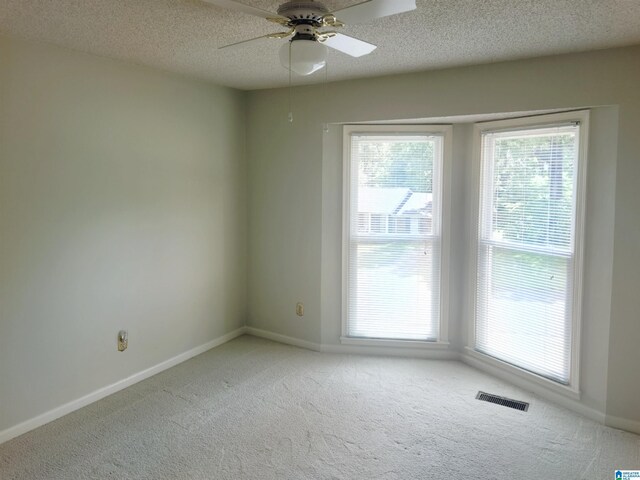 574 Turtle Creek Dr, Hoover, AL 35226 - unfurnished room with carpet flooring, a textured ceiling, baseboards, and a ceiling fan