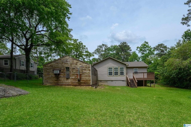2128 Rockland Dr, Hoover, AL 35226 - rear view of house with a deck and stairs