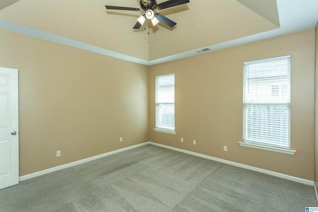 1127 Avalon Dr, Moody, AL 35004 - unfurnished room featuring baseboards, visible vents, light carpet, and ceiling fan