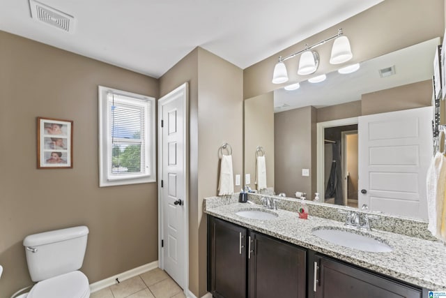 1104 Norman Way, Birmingham, AL 35242 - bathroom featuring visible vents, a sink, tile patterned floors, baseboards, and toilet