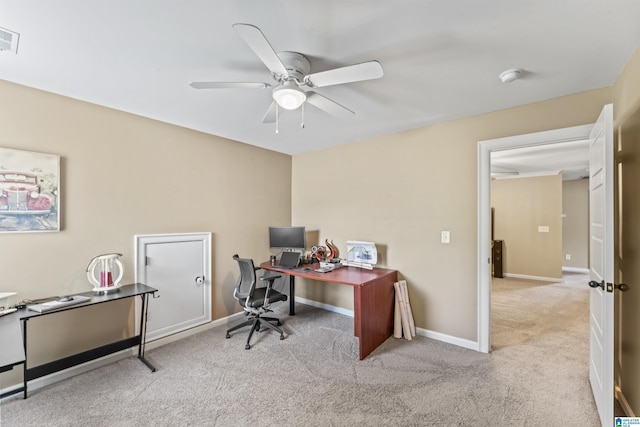 1104 Norman Way, Birmingham, AL 35242 - carpeted office space featuring ceiling fan, visible vents, and baseboards