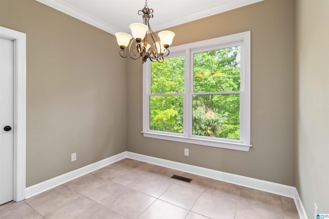 131 Creekwater St, Helena, AL 35080 - empty room with an inviting chandelier, baseboards, and plenty of natural light