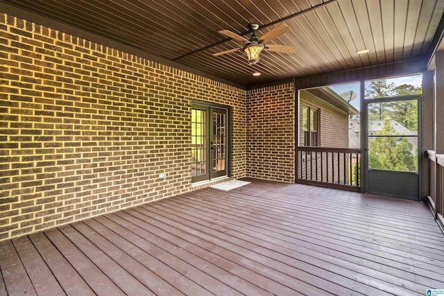 131 Creekwater St, Helena, AL 35080 - unfurnished sunroom featuring a ceiling fan