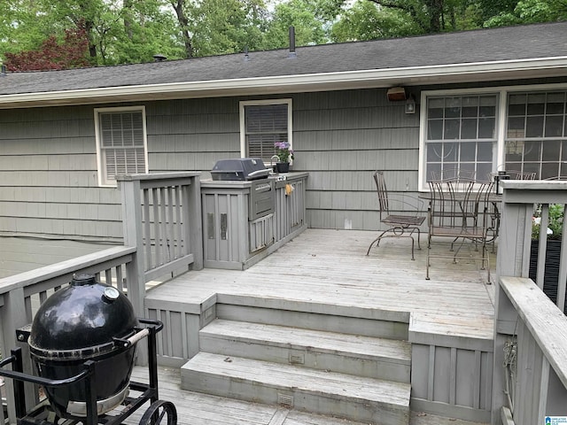1426 Overlook Rd, Homewood, AL 35209 - wooden deck featuring grilling area