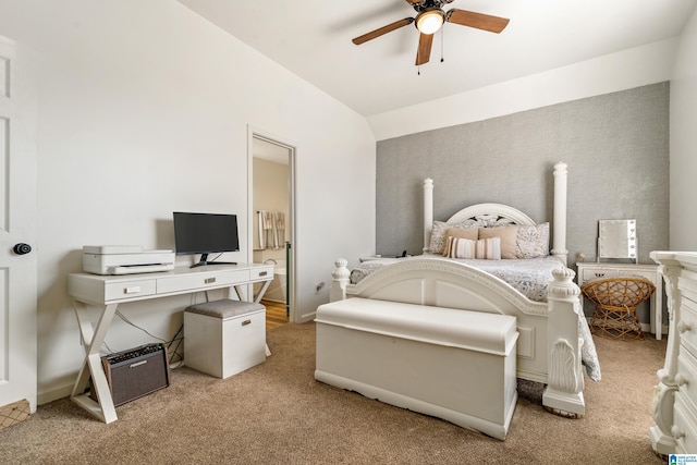 bedroom with baseboards, carpet, and ceiling fan