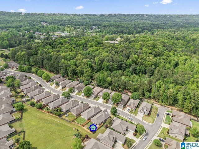 209 Vineyard Ln, Birmingham, AL 35242 - drone / aerial view with a residential view and a wooded view