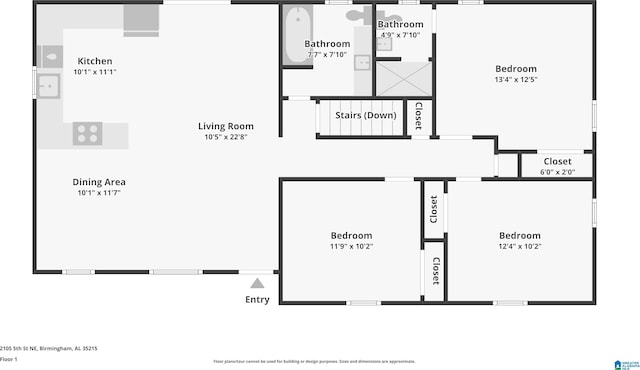2105 NE 5th St NE, Center Point, AL 35215 - view of layout