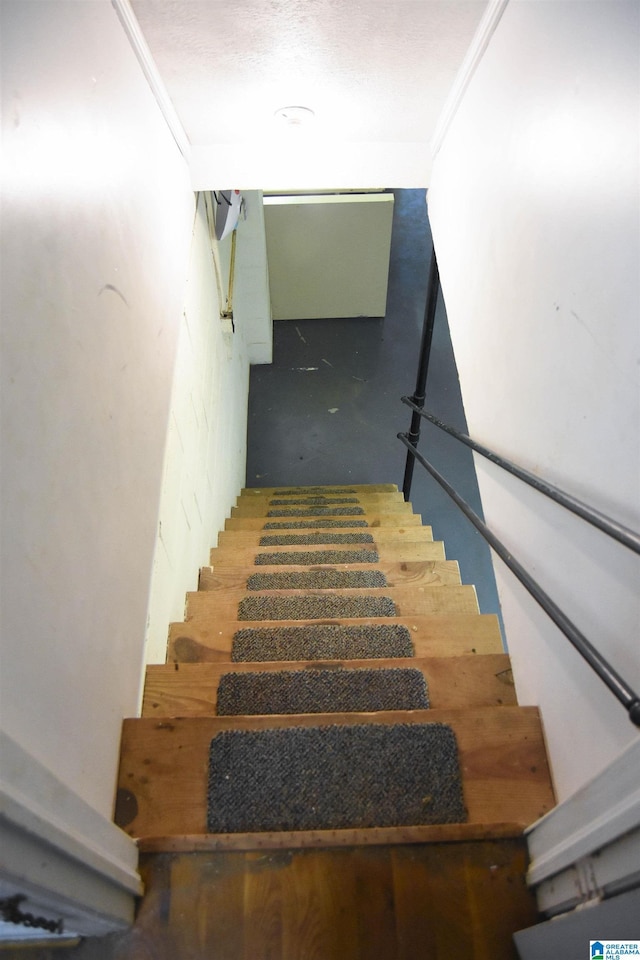 602 Riddle Ave, Piedmont, AL 36272 - staircase with finished concrete floors