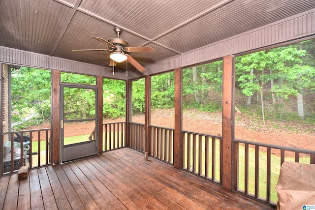 1103 Greystone Cove Dr, Hoover, AL 35242 - unfurnished sunroom with a ceiling fan