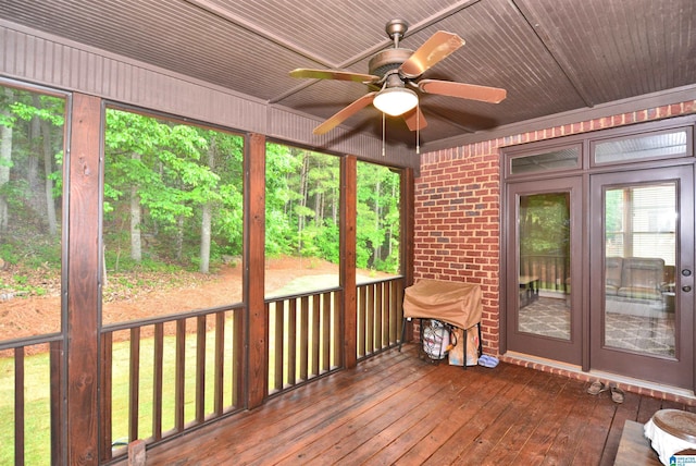 1103 Greystone Cove Dr, Hoover, AL 35242 - sunroom / solarium featuring a ceiling fan