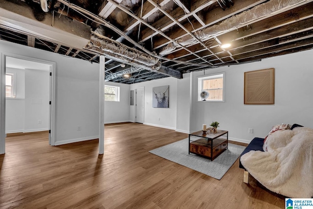 917 Forrest Dr S, Homewood, AL 35209 - below grade area with baseboards and wood finished floors