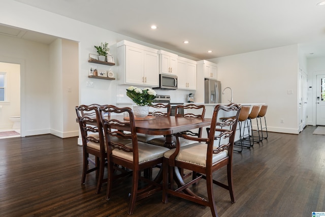 530 10th Ave S, Birmingham, AL 35205 - dining space with recessed lighting, baseboards, and dark wood-style floors