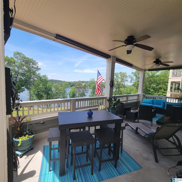 475 River Forest Ln Unit 1250, Talladega, AL 35160 - view of patio / terrace featuring ceiling fan and an outdoor hangout area