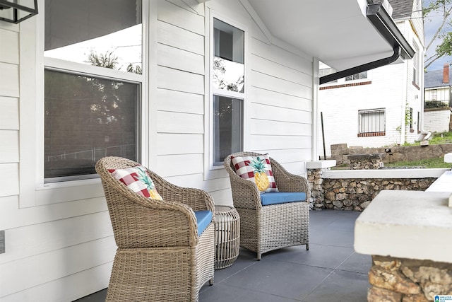 view of patio / terrace with a porch
