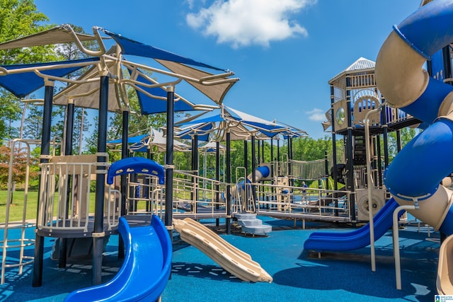view of community jungle gym