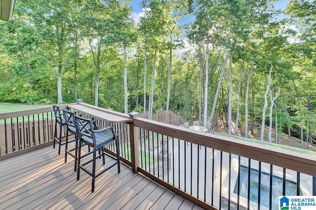 deck with fence