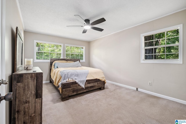 bedroom with carpet floors and baseboards