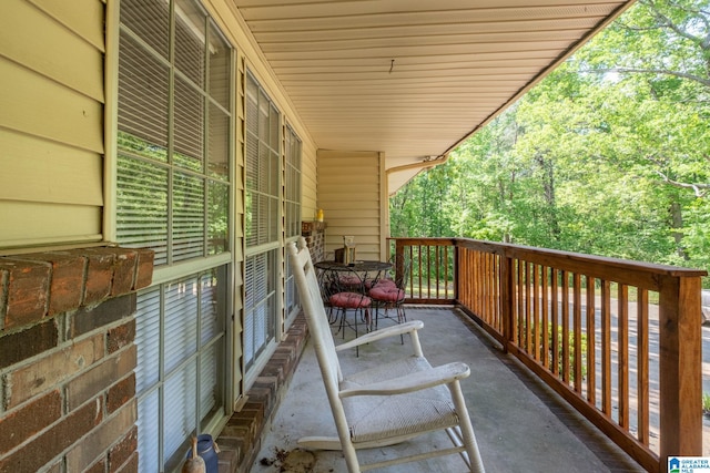 balcony with a porch
