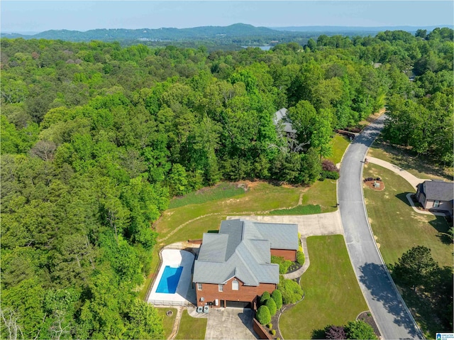 306 Oak Leaf Ln, Glencoe, AL 35905 - bird's eye view with a view of trees