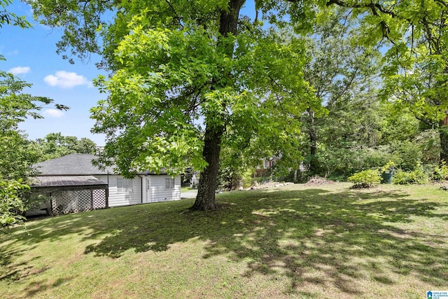 view of grassy yard