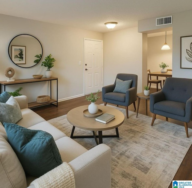 2003 Patton Creek Dr Unit 2003, Hoover, AL 35226 - living room featuring baseboards, wood finished floors, and visible vents