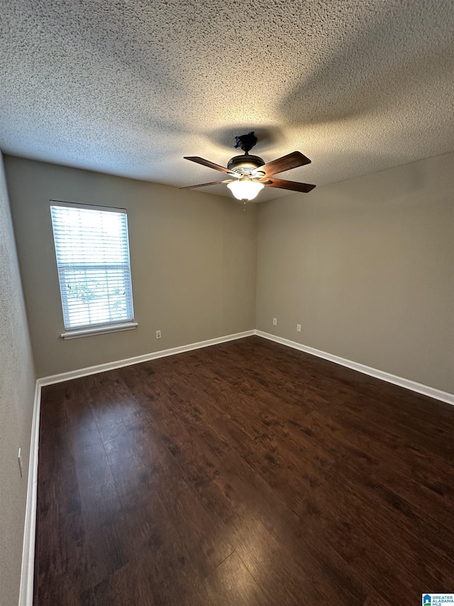 2003 Patton Creek Dr Unit 2003, Hoover, AL 35226 - spare room with baseboards, a textured ceiling, ceiling fan, and dark wood-style floors