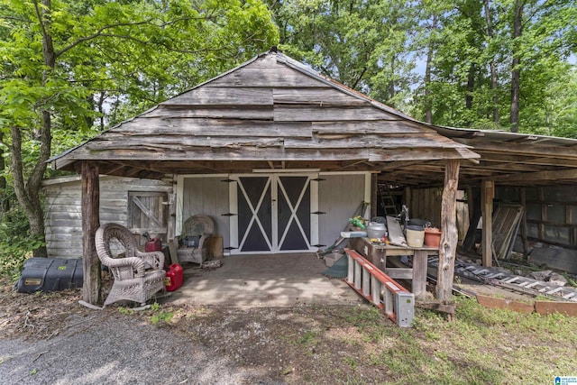 view of outbuilding with an outdoor structure