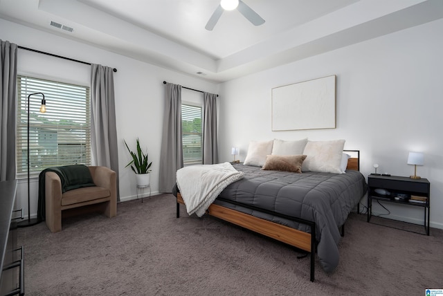 8659 Clarke Ln, Leeds, AL 35094 - bedroom featuring a raised ceiling, baseboards, visible vents, and carpet