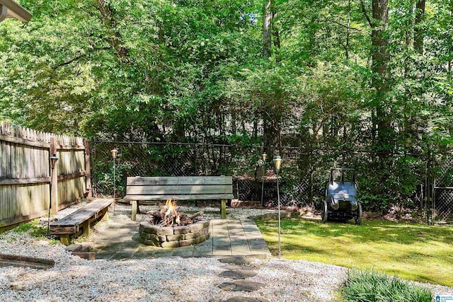 6522 Quail Run Dr, Pelham, AL 35124 - view of yard with a fire pit