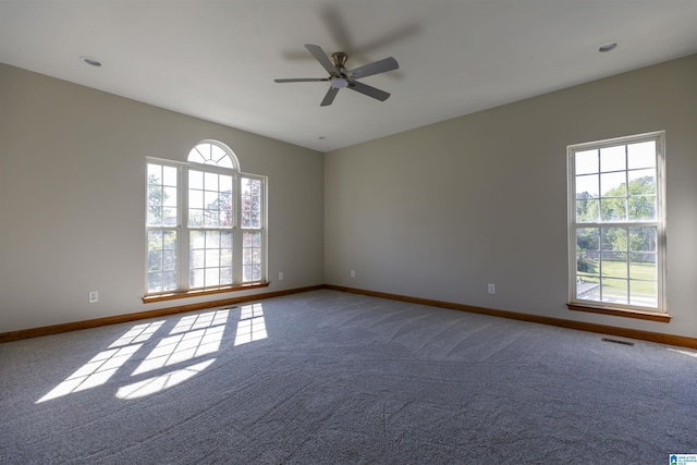 5251 Vintage Way, Mccalla, AL 35111 - carpeted empty room featuring a ceiling fan, baseboards, and visible vents