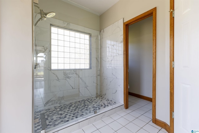 5251 Vintage Way, Mccalla, AL 35111 - bathroom featuring tile patterned flooring and a marble finish shower