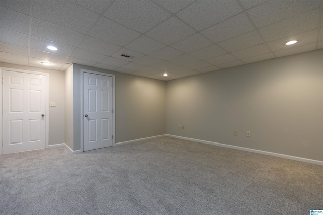 5251 Vintage Way, Mccalla, AL 35111 - finished below grade area with carpet, a drop ceiling, and recessed lighting