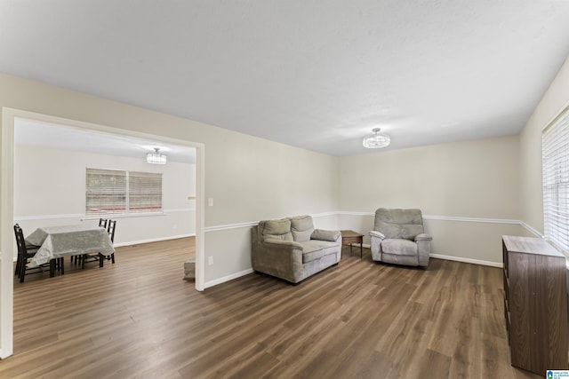 603 Danton Ln, Irondale, AL 35210 - living area featuring baseboards and wood finished floors