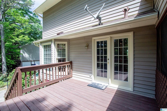 836 Tulip Poplar Dr, Hoover, AL 35244 - wooden deck with french doors