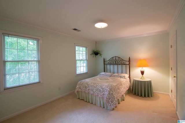 836 Tulip Poplar Dr, Hoover, AL 35244 - carpeted bedroom with ornamental molding and baseboards