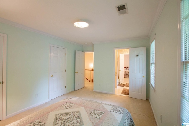 836 Tulip Poplar Dr, Hoover, AL 35244 - unfurnished bedroom featuring ornamental molding, baseboards, and light colored carpet