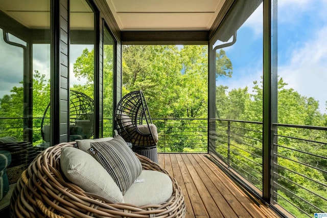 view of sunroom