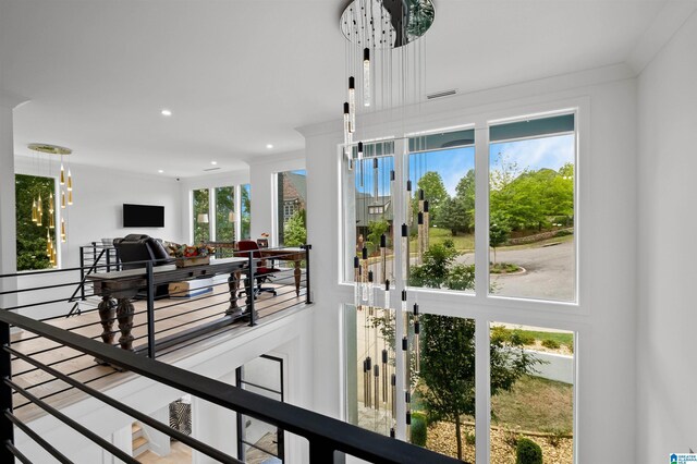 doorway featuring recessed lighting
