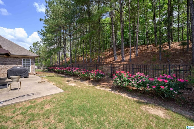 124 Blackstone Ct, Chelsea, AL 35043 - view of yard featuring fence and a patio area