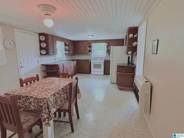 103 Thatcher St, Piedmont, AL 36272 - interior space featuring heating unit and wooden ceiling
