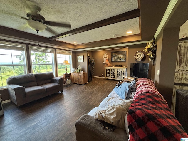 1525 Marvin Adcock Rd, Hayden, AL 35079 - living area featuring a textured ceiling, baseboards, plenty of natural light, and wood finished floors
