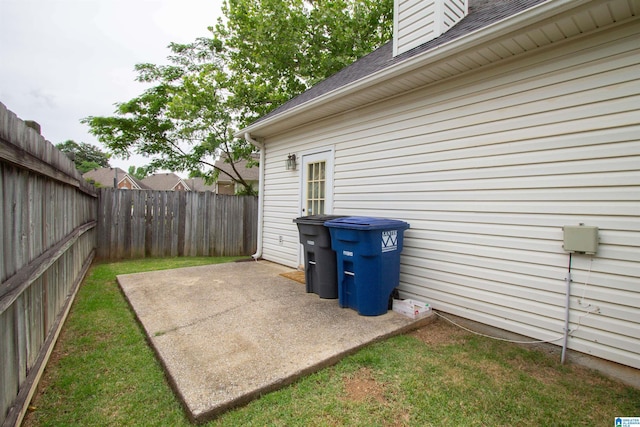 view of patio / terrace with a fenced backyard