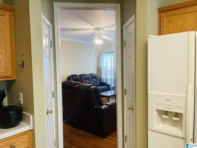 196 King James Ct, Alabaster, AL 35007 - hall featuring ornamental molding and wood finished floors