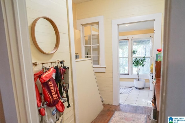 hallway featuring wood finished floors