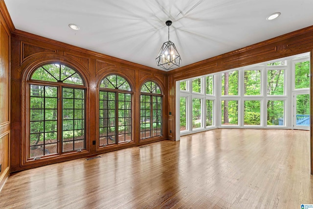 2074 Royal Fern Ln, Hoover, AL 35244 - unfurnished sunroom featuring an inviting chandelier, french doors, and visible vents