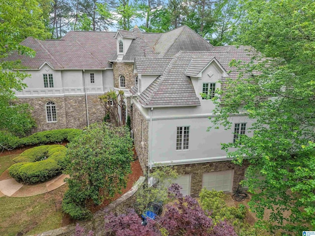 2074 Royal Fern Ln, Hoover, AL 35244 - exterior space with stucco siding and stone siding