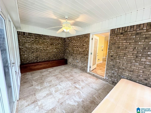 view of patio / terrace with a ceiling fan